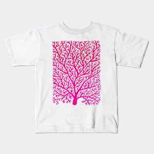 fan coral pink Kids T-Shirt